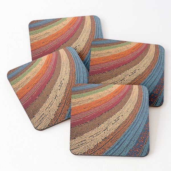 Item preview, Aboriginal Inspired Dot Art - With The Multicolored Streams designed and sold by GrinGalore.