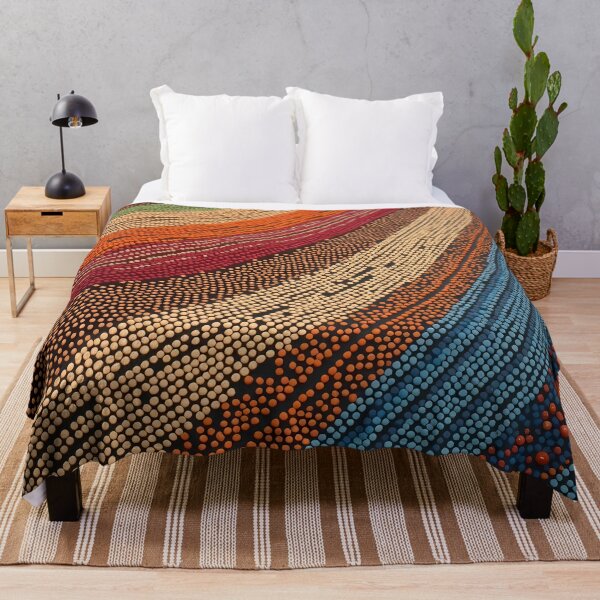 Item preview, Aboriginal Inspired Dot Art - With The Multicolored Streams designed and sold by GrinGalore.