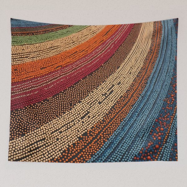 Item preview, Aboriginal Inspired Dot Art - With The Multicolored Streams designed and sold by GrinGalore.