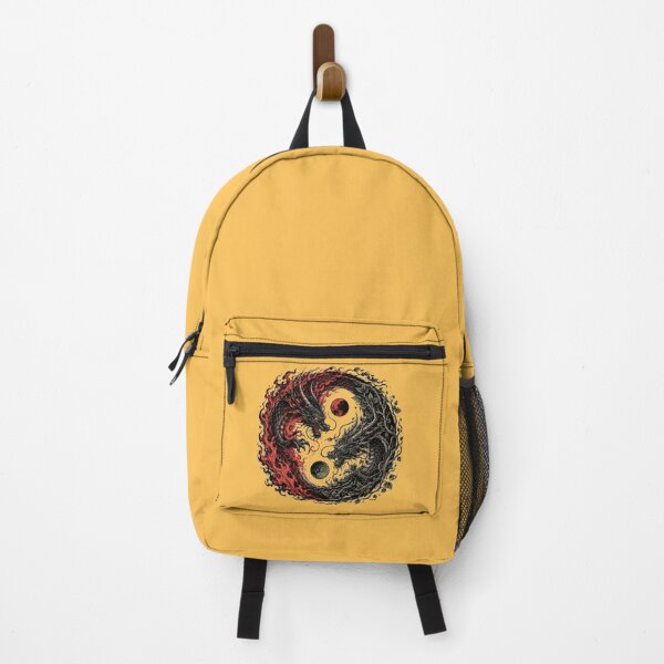Item preview, Yin Yang Dragon Tattoo – Dark Fire and Nature Fantasy Design designed and sold by MarekoraStudio.