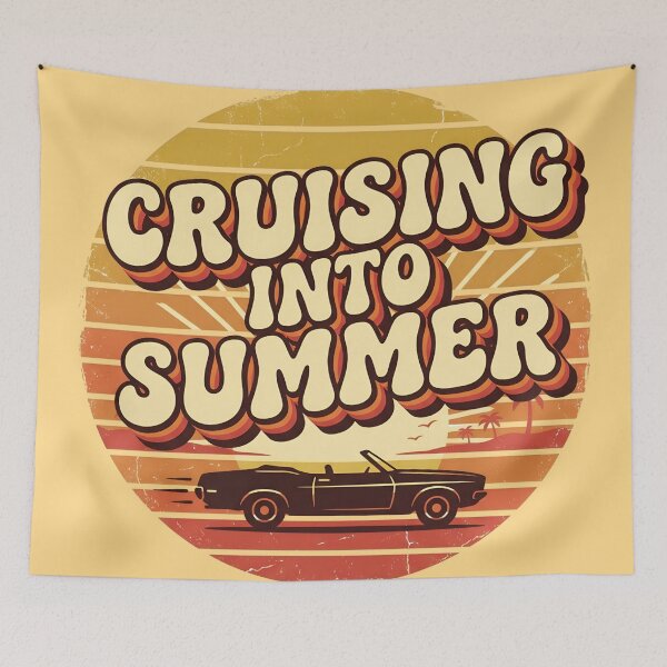 Item preview, Retro Cruising Into Summer Vintage Sunset designed and sold by LeoLabs.