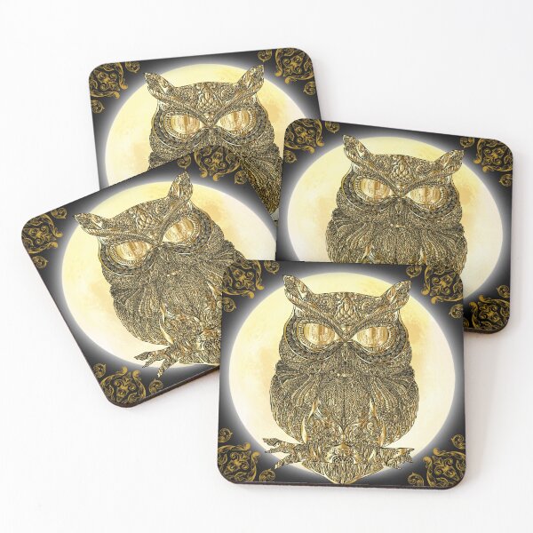 Item preview, Mystic Moon Owl Mandala Art designed and sold by Phitwhim.