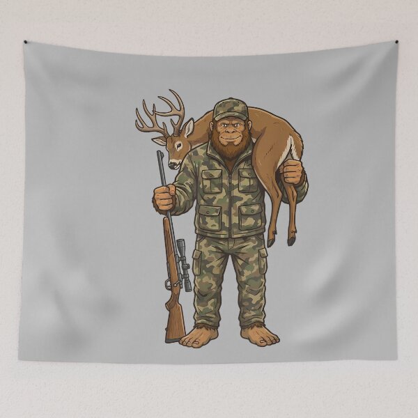 Item preview, Bigfoot Hunter Sasquatch Deer Hunting designed and sold by mjohnson9.