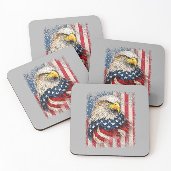Item preview, American Flag Bald Eagle Patriotic Red White Blue 4th July designed and sold by ArleneRowe.