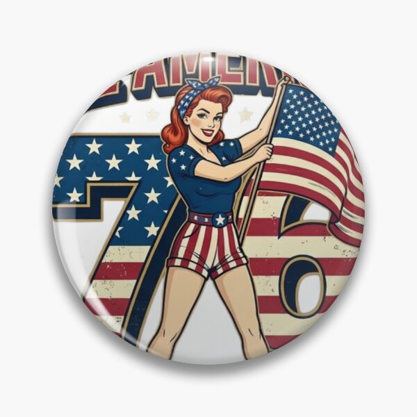 Item preview, AllAmerican76–PatrioticPin‑UpStyle designed and sold by ShirtsUp-Lane.