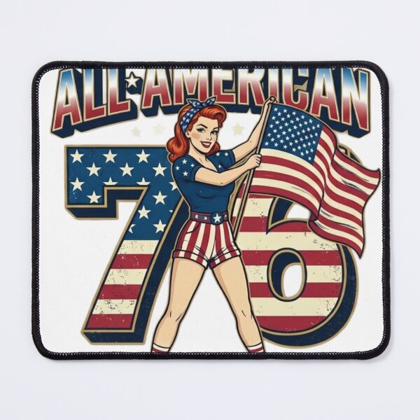 Item preview, AllAmerican76–PatrioticPin‑UpStyle designed and sold by ShirtsUp-Lane.