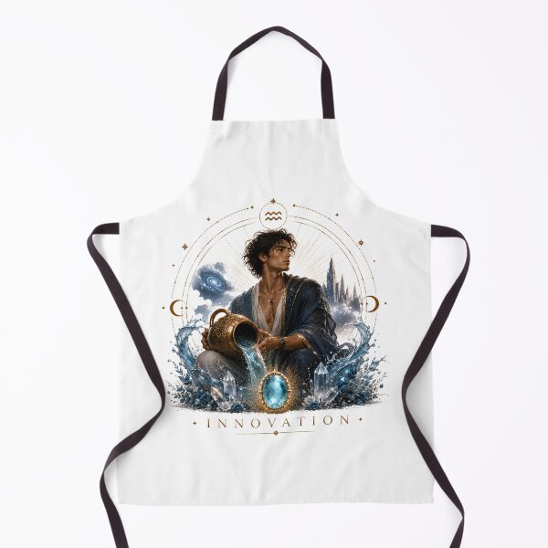 Item preview, Aquarius Zodiac Art - Celestial Innovation & Cosmic Water Bearer Aesthetic designed and sold by KireaDesigns.