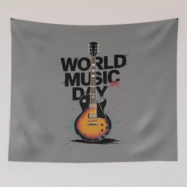 Item preview, Electric Guitar - World Music Day designed and sold by Art-Arcade6.