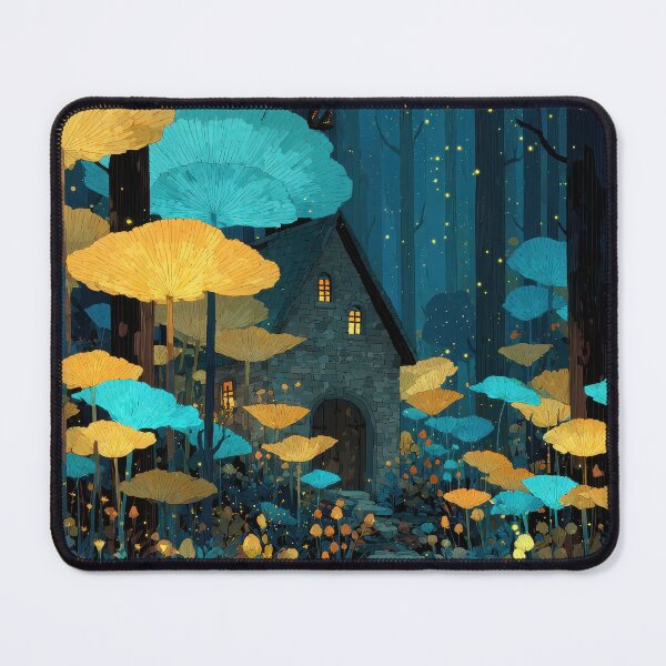 Item preview, Glowing Mushroom Forest Fantasy Art Print — Fairycore Wall Decor for Whimsical Nature Lovers designed and sold by GraceInNatureCo.