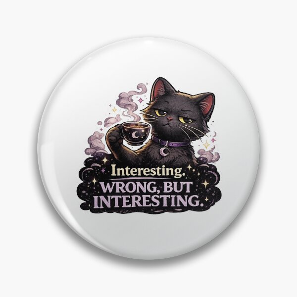 Item preview, Interesting Wrong But Interesting Cat Sticker designed and sold by Mood Meow.