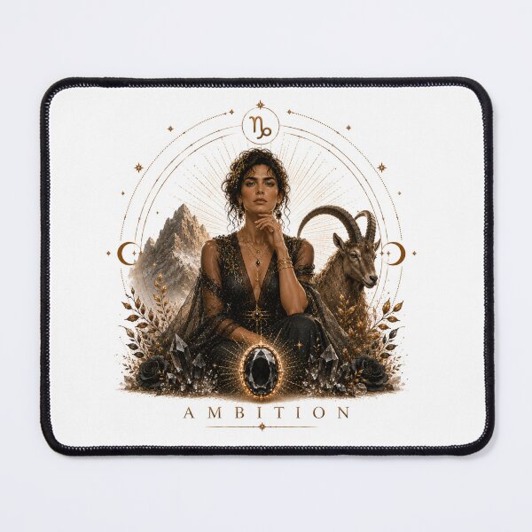 Item preview, Capricorn Zodiac Art - Majestic Ambition & Earth Goddess Aesthetic designed and sold by KireaDesigns.