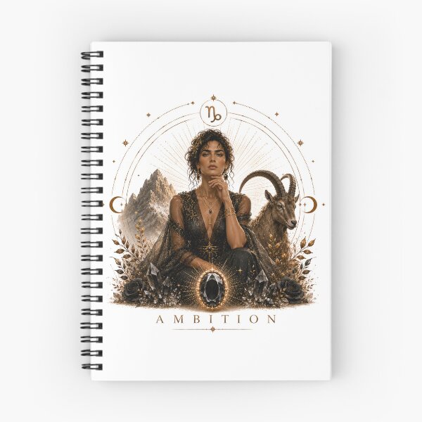 Item preview, Capricorn Zodiac Art - Majestic Ambition & Earth Goddess Aesthetic designed and sold by KireaDesigns.