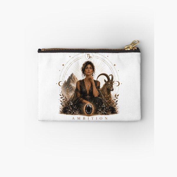 Item preview, Capricorn Zodiac Art - Majestic Ambition & Earth Goddess Aesthetic designed and sold by KireaDesigns.