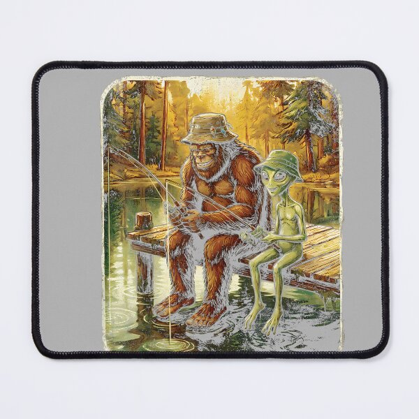 Item preview, Bigfoot Alien Fishing Funny Men UFO Sasquatch Lovers Camping designed and sold by GreggRoss.