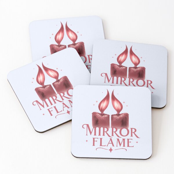 Item preview, Mirror Flame Twin Candle Design, Romantic Heart Illustration, Reflection and Passion Art for Couples designed and sold by JagrDesigns.