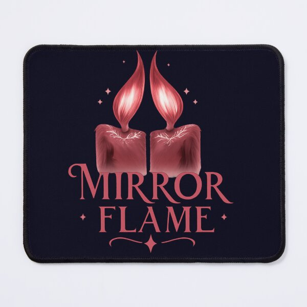 Item preview, Mirror Flame Twin Candle Design, Romantic Heart Illustration, Reflection and Passion Art for Couples designed and sold by JagrDesigns.
