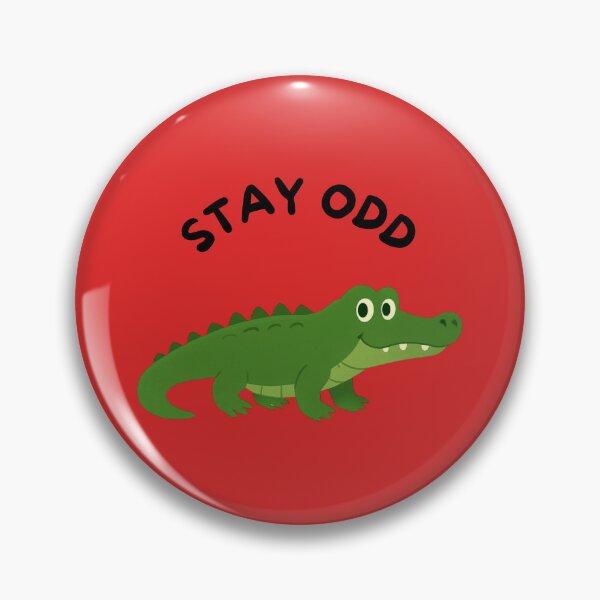 Item preview, Cute Crocodile "Stay Odd" | Funny Alligator Stay Weird Art designed and sold by Inka Moon Design.