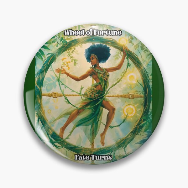 Item preview, Wheel of Fortune - Tarot Card from Wildwood Green Witch Tarot Deck  designed and sold by Earth Nature Creations.