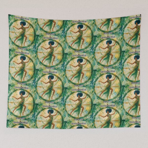 Item preview, Wheel of Fortune - Tarot Card from Wildwood Green Witch Tarot Deck  designed and sold by Earth Nature Creations.