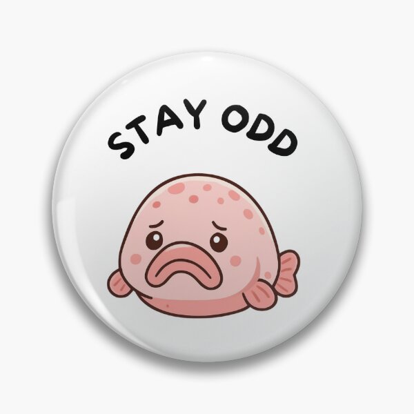Item preview, Funny Blobfish Stay Odd | Cute Sad Fish "Be Yourself" Art designed and sold by Inka Moon Design.
