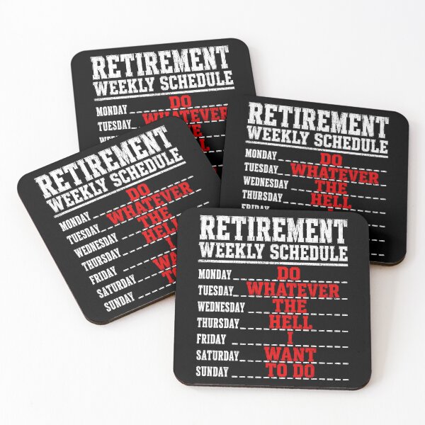 Item preview, Retirement Weekly Schedule Funny designed and sold by Randomera.