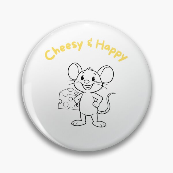 Item preview, Cheesy & Happy Mouse - Cute Coloring Style Illustration designed and sold by Inka Moon Design.