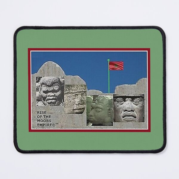 Item preview, Mu’ur (UM) Empire™ al-Benhadiel©™ design, Mt. Rush-Mu'ur Olmecs, green background designed and sold by HardyKnitDesign.