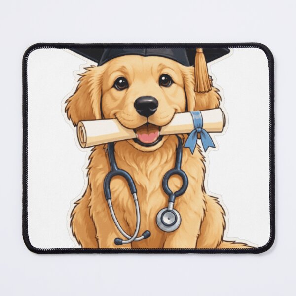 Item preview, Funny Pet Doctor Grad Vet Medicine Graduation Dog designed and sold by Uniqueauraaprints.
