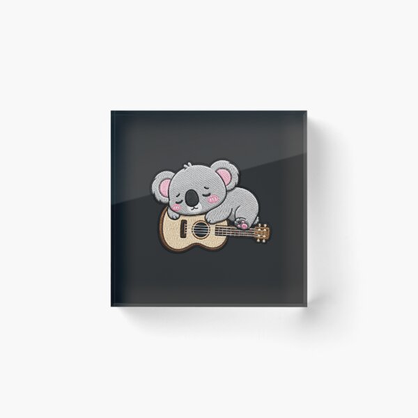 Item preview, Lazy Koala Guitar Embroidery Patch Cute Kawaii designed and sold by ColorSplash123.