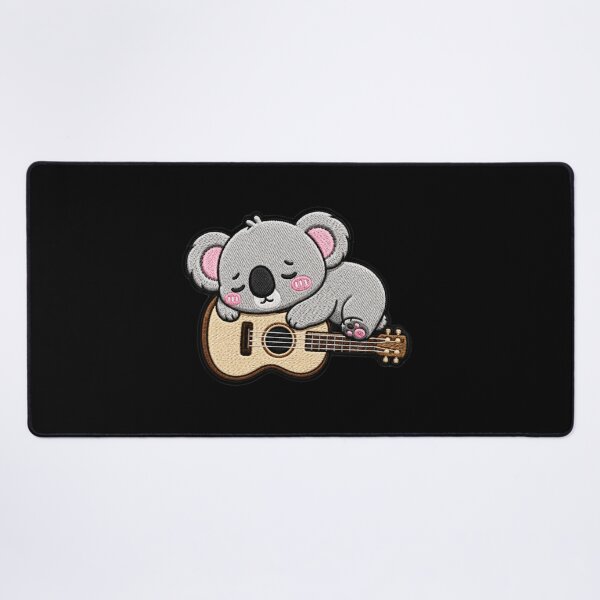 Item preview, Lazy Koala Guitar Embroidery Patch Cute Kawaii designed and sold by ColorSplash123.