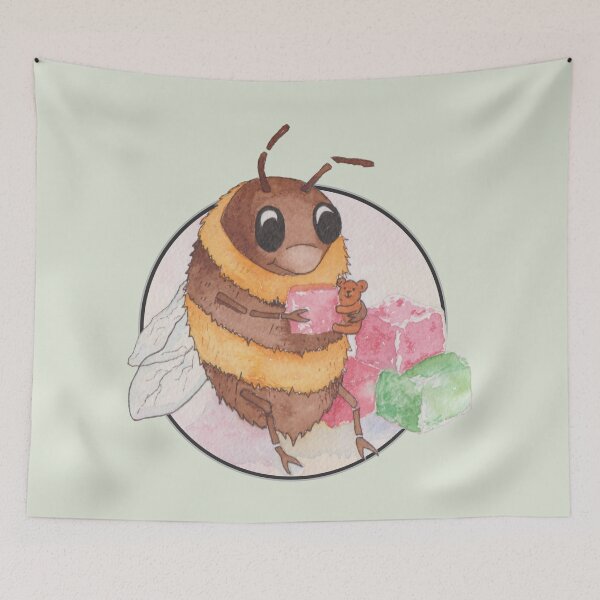 Item preview, Bee-Sweet Friends: Watercolour Bumblebee & Turkish Delight designed and sold by Englandbear.