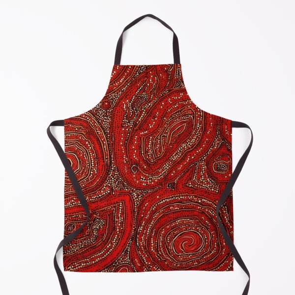 Item preview, Aboriginal Inspired Dot Art - Red-Hot Circles Lava Fire Pattern designed and sold by GrinGalore.