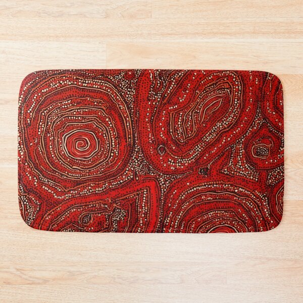Item preview, Aboriginal Inspired Dot Art - Red-Hot Circles Lava Fire Pattern designed and sold by GrinGalore.