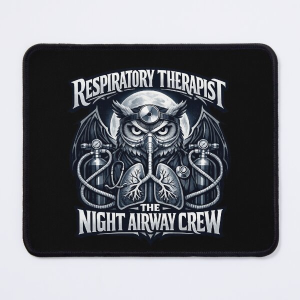 Item preview, Gothic Owl Respiratory Therapist Shirt – The Night Airway Crew Dark Healthcare Halloween Gift designed and sold by ClinicalHubs.