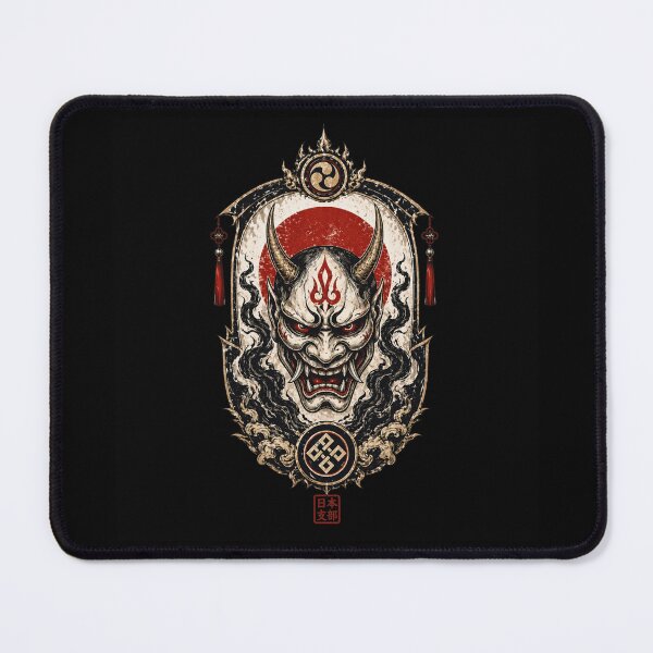 Item preview, Hannya Shadow Mask – Japanese Yokai Folklore Emblem designed and sold by OblivionRise.