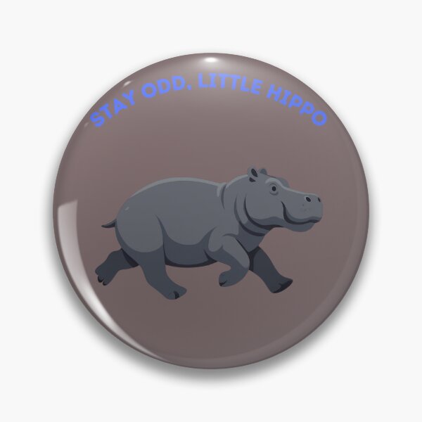 Item preview, Happy Running Hippo - Ton of Fun Animal Pun Illustration designed and sold by Inka Moon Design.