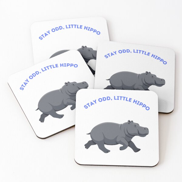 Item preview, Happy Running Hippo - Ton of Fun Animal Pun Illustration designed and sold by Inka Moon Design.