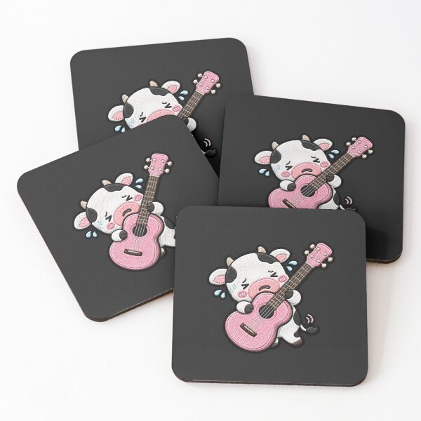 Item preview, Baby Cow Guitar Embroidery Patch Cute Kawaii designed and sold by ColorSplash123.