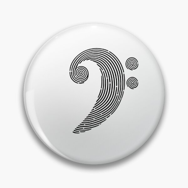Item preview, Bass clef Finger print - Musical symbol designed and sold by CyberArt Designers.