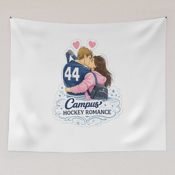 Artikelvorschau, Campus-Hockey-Romantik-Pärchen-Sticker | College-Hockey-Liebesästhetik entworfen und verkauft von Artbysarmina.