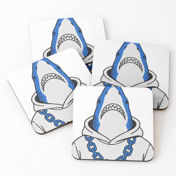 Item preview, Streetwear Shark with Blue Chain Hoodie designed and sold by Gang store.