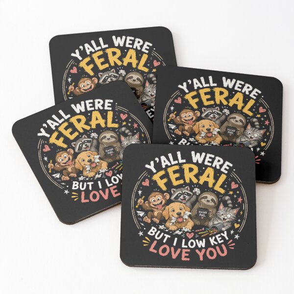 Item preview, Y’all Were Feral But I Low Key Love You – Funny Teacher Shirt Cute Classroom Chaos designed and sold by La-Nuna.