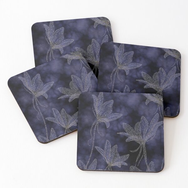 Item preview, Whimsical Midnight Floral Illustration — Moody Botanical Wall Art for Dark Academia Decor designed and sold by GraceInNatureCo.
