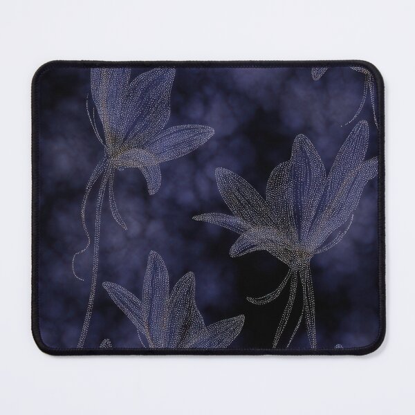 Item preview, Whimsical Midnight Floral Illustration — Moody Botanical Wall Art for Dark Academia Decor designed and sold by GraceInNatureCo.