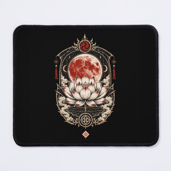 Item preview, Lotus Moon Seal – Japanese Zen Floral Symbol Design designed and sold by OblivionRise.