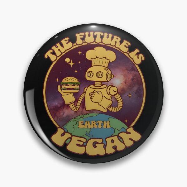 Item preview, The Future Is Vegan Robot Burger designed and sold by Playful-Monster.