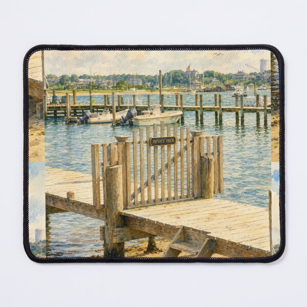 Item preview, Private Dock Daydream - Beachside Boat Dock on Martha's Vineyard designed and sold by Loveisthebtwd.