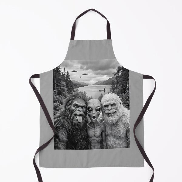 Item preview, Bigfoot Alien Loch Ness Monster UFO Selfie Funny Cryptid Art designed and sold by GreggRoss.