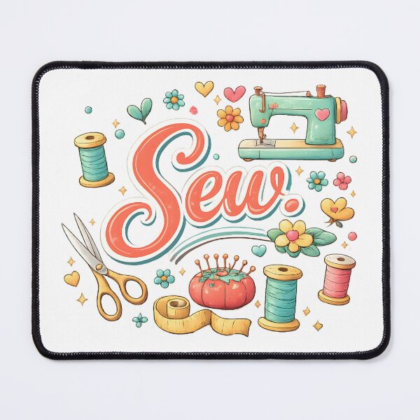 Item preview, Sew Retro Crafting Design – Cute Vintage Sewing Machine & Floral Sewing Art designed and sold by blankTeeShirt.