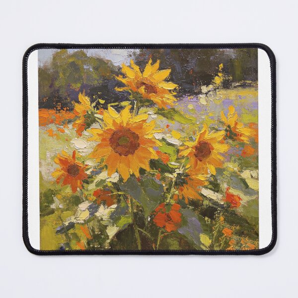 Item preview, Golden Sunflowers in Impressionist Style designed and sold by AwakenFah.